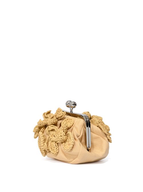 Borsa Pasticcino Bag WKACOMUNE Small effetto rafia con fiori Beige WEEKEND MAX MARA | 2615511045600001